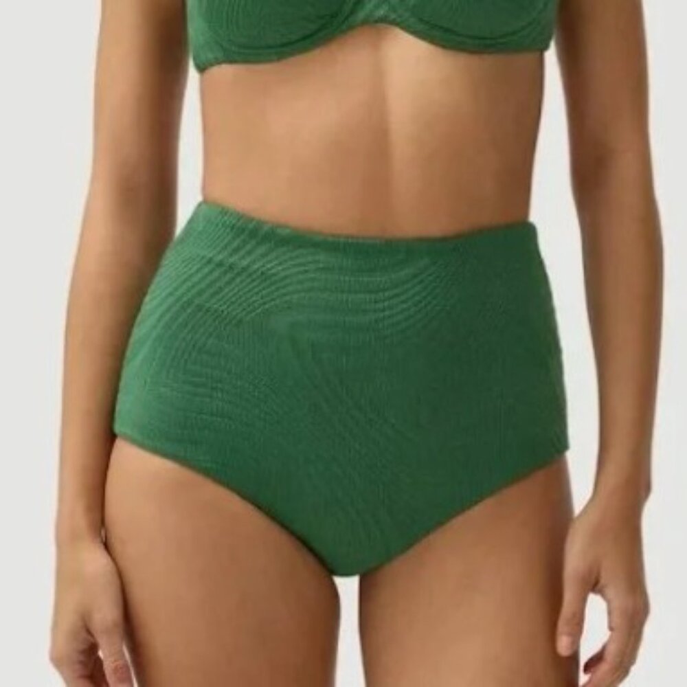 FELLA Swim Brand Marco Bikini Bottoms Size Small Cactus Green